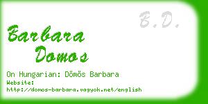 barbara domos business card
