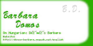 barbara domos business card
